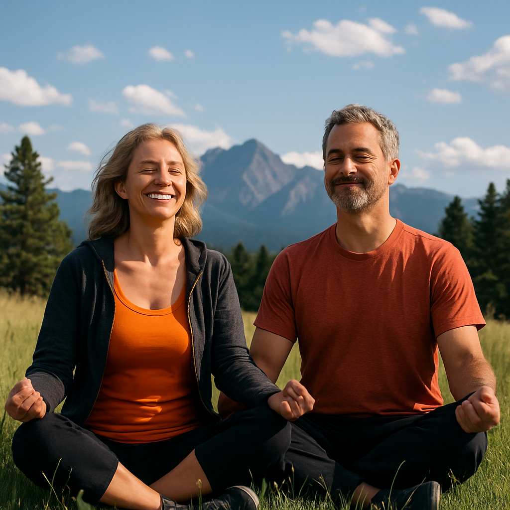 Couple practicing wellness together showing benefits of sexual health treatments