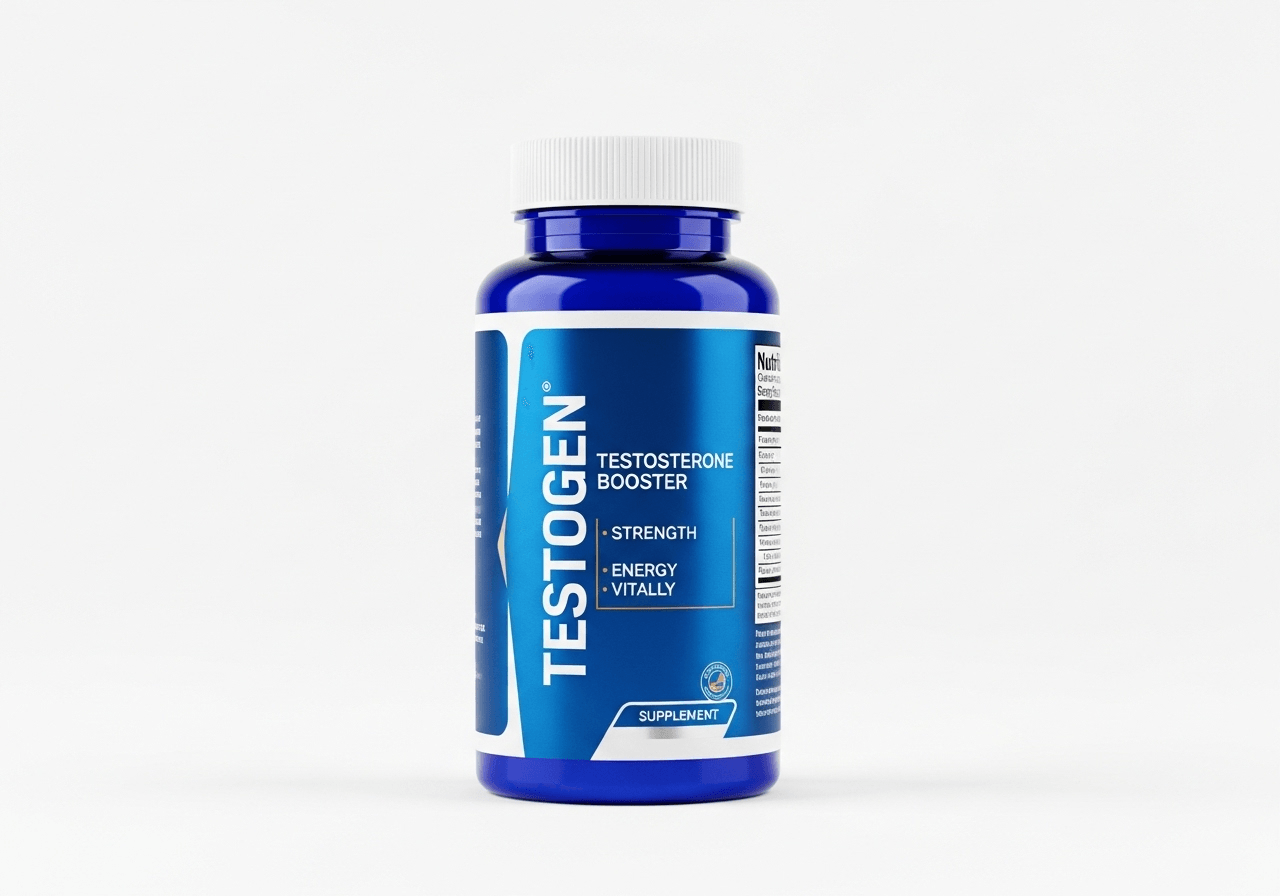 Testogen testosterone booster supplement bottle