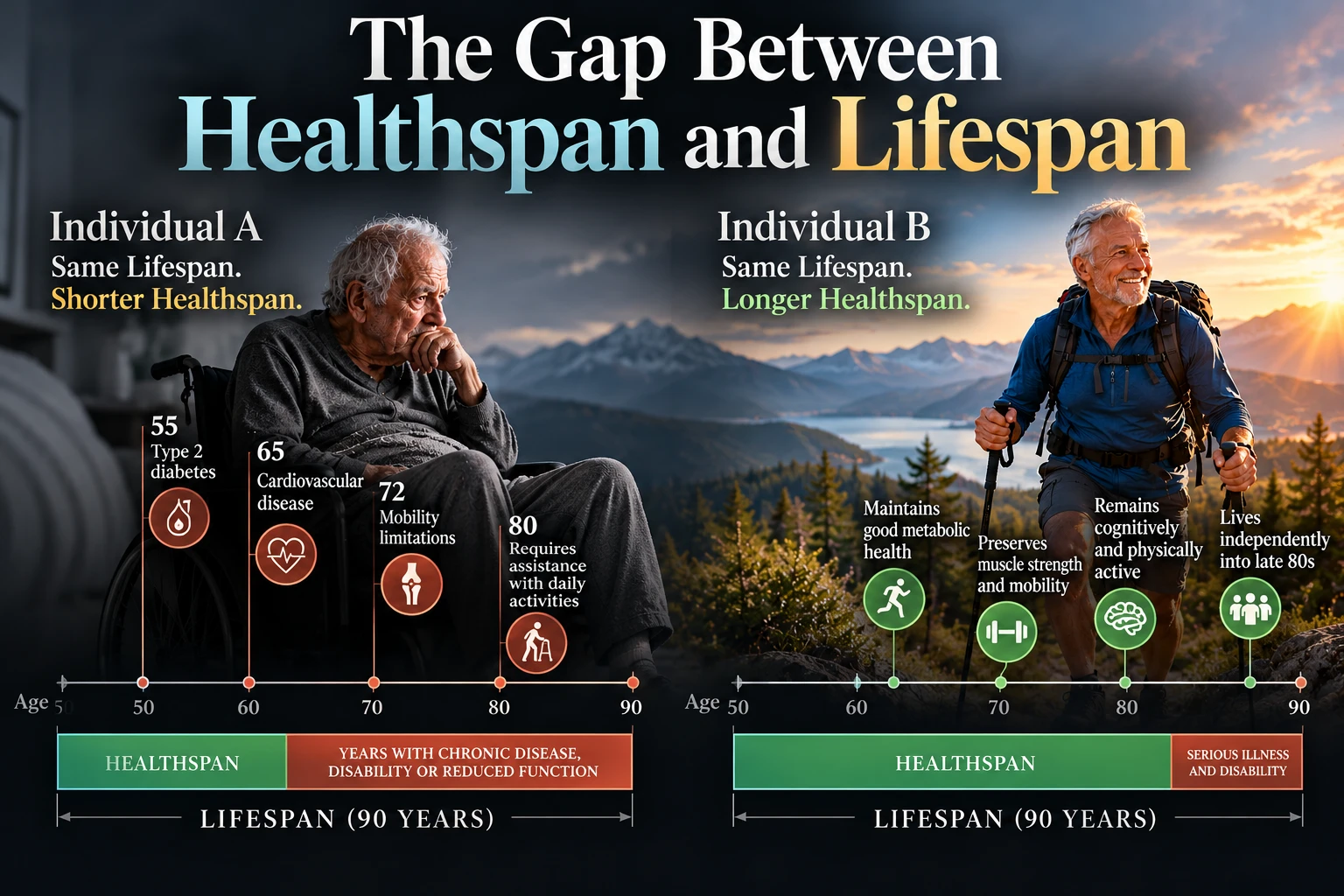 Healthspan vs. Lifespan: What Should We Actually Be Trying to Improve?